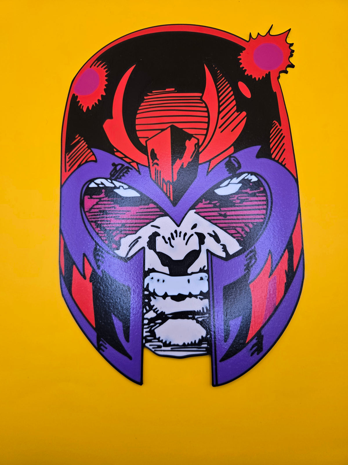 Magneto Giant Head 3D Printed Wall Art