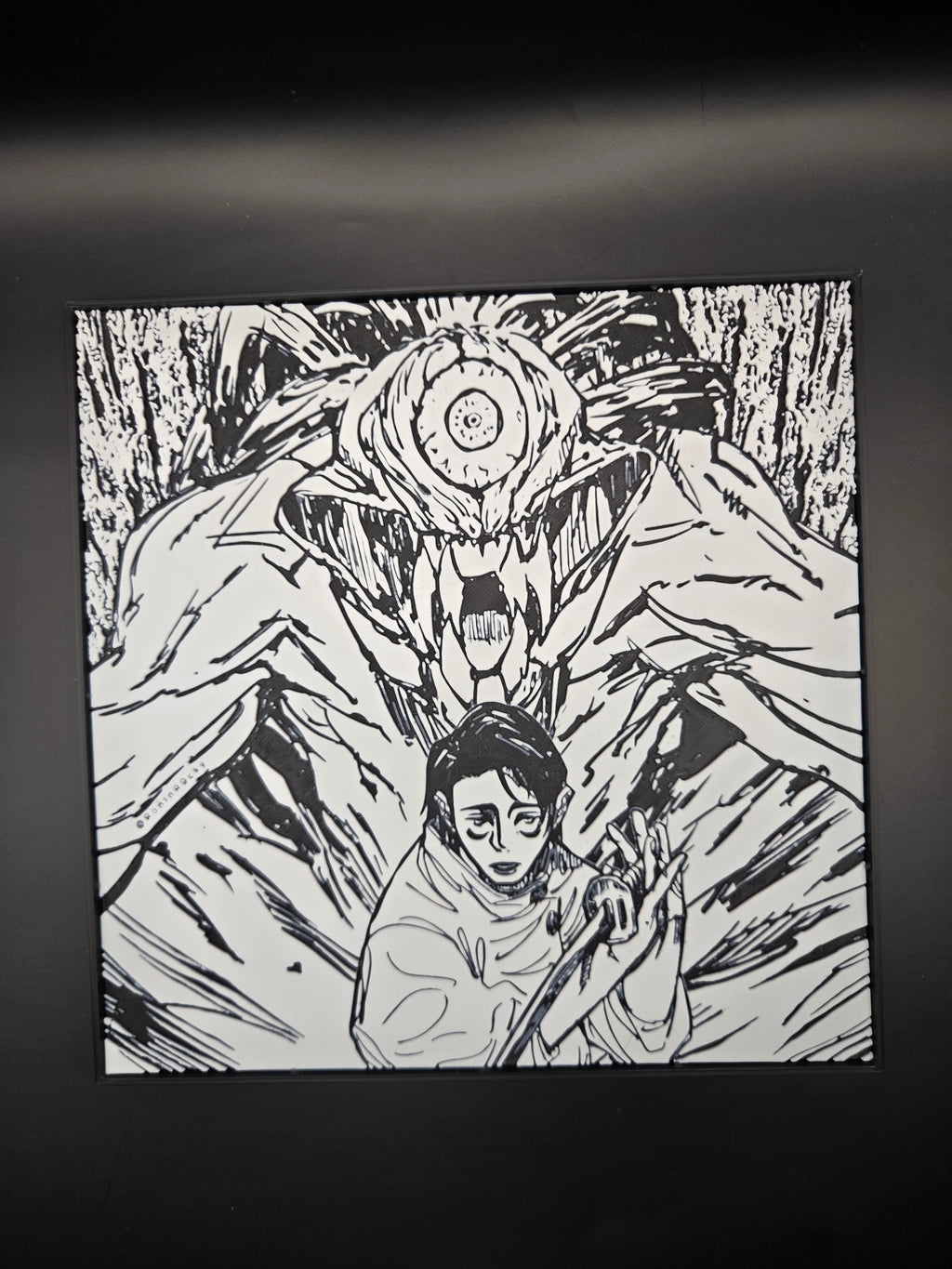 Yuta Okkotsu & Rika Jujutsu Kaisen HueForge 3D Printed Wall Art