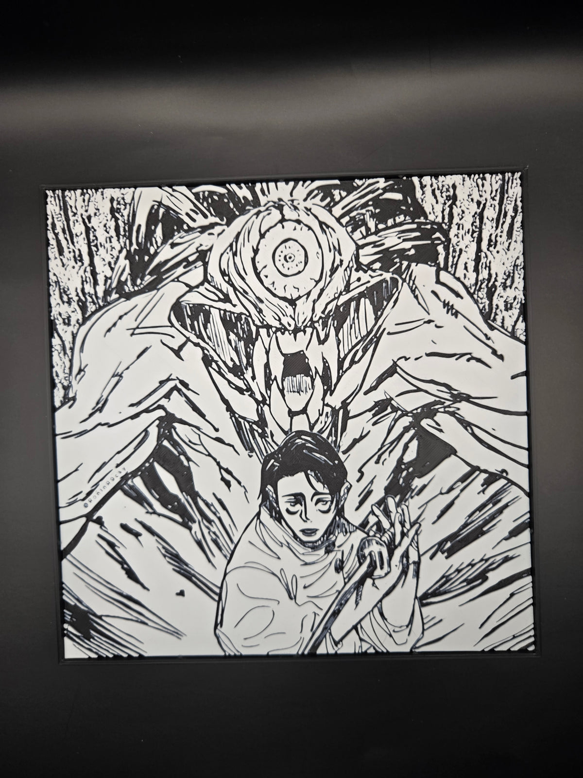 Yuta Okkotsu & Rika Jujutsu Kaisen HueForge 3D Printed Wall Art