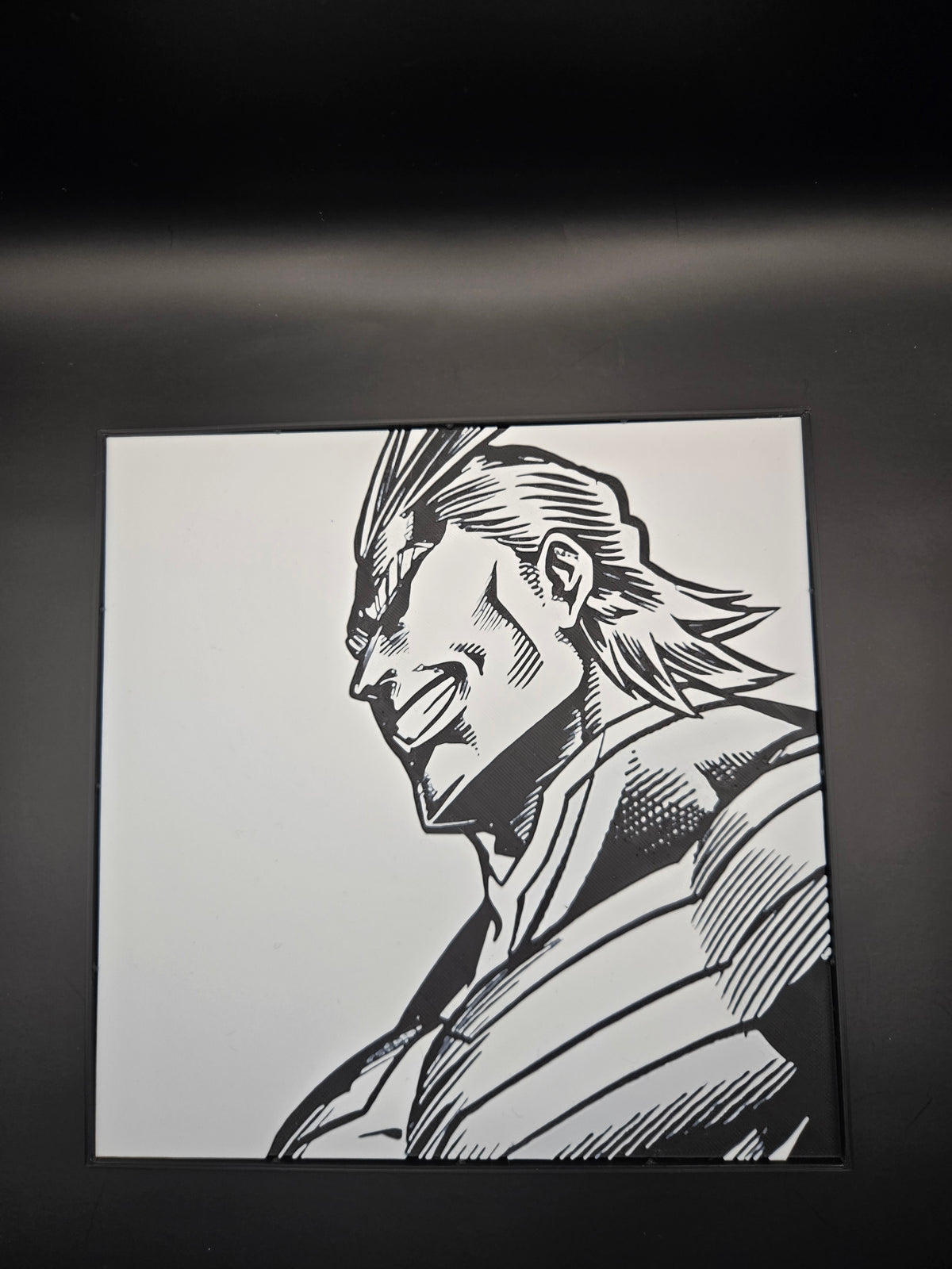 All Might My Hero Academia HueForge 3D Printed Wall Art