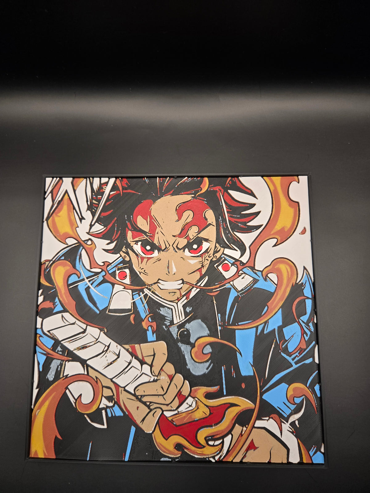 Tanjiro Demon Slayer HueForge 3D Printed Wall Art