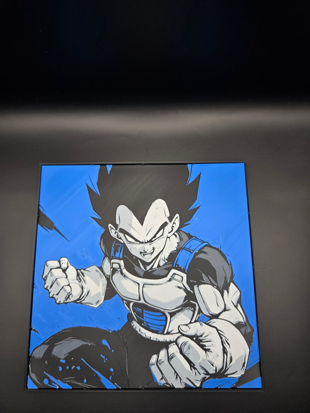 Vegeta Dragon Ball Z HueForge 3D Printed Wall Art