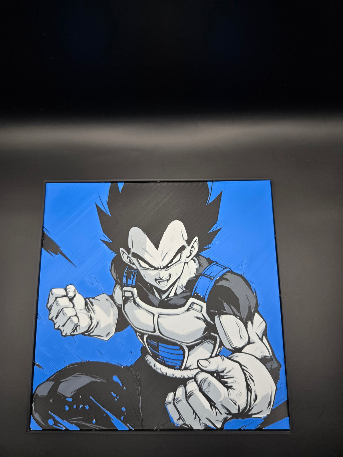 Vegeta Dragon Ball Z HueForge 3D Printed Wall Art