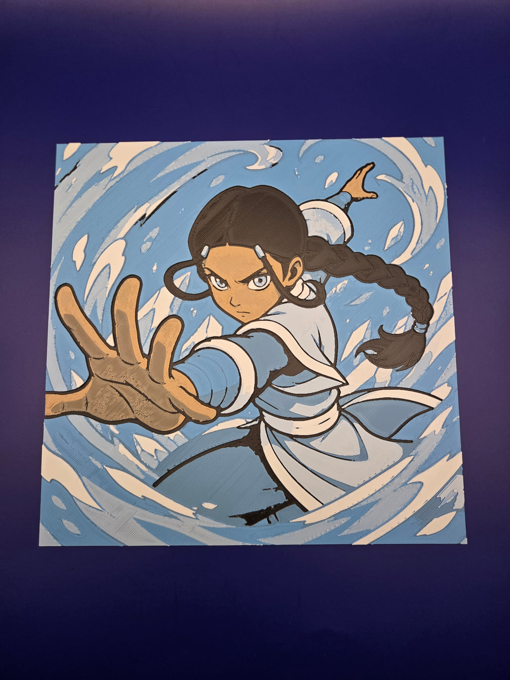Katara 3D Printed HueForge Avatar Wall Art