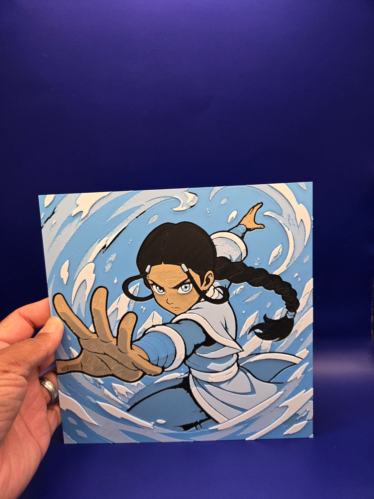 Katara 3D Printed HueForge Avatar Wall Art
