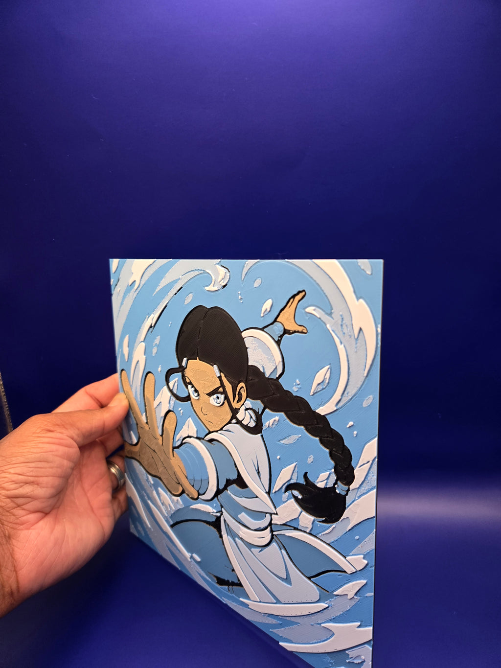 Katara 3D Printed HueForge Avatar Wall Art