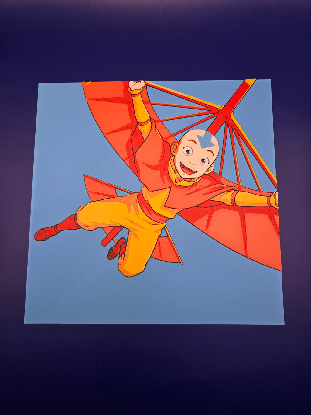 Aang 3D Printed HueForge Avatar Wall Art