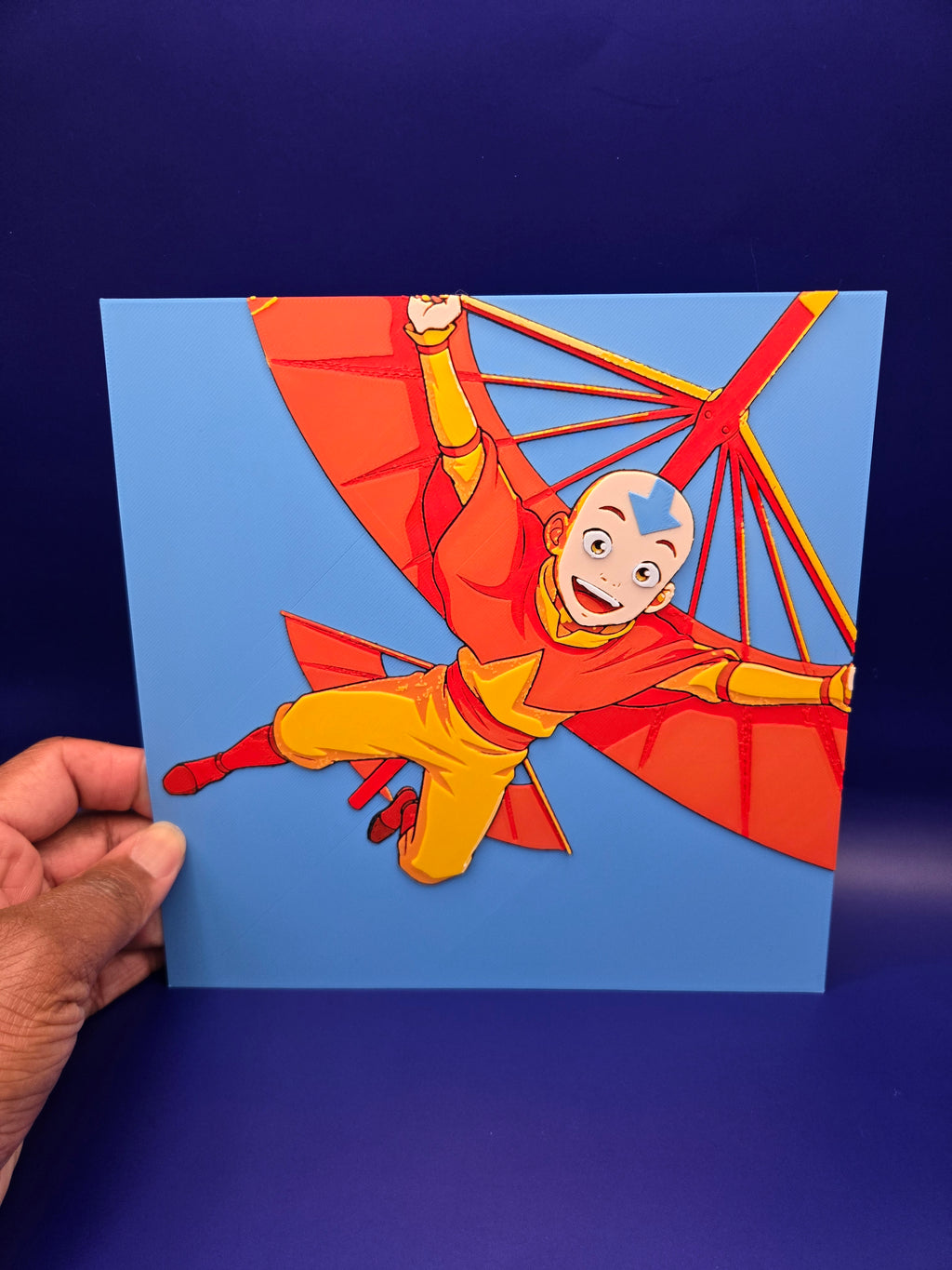 Aang 3D Printed HueForge Avatar Wall Art