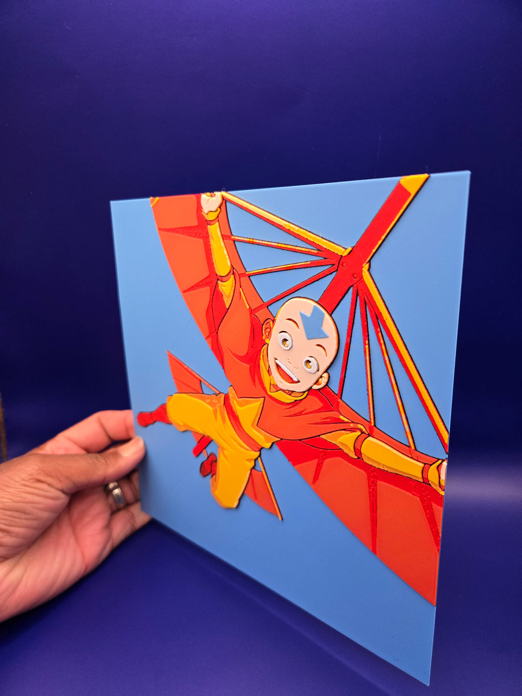 Aang 3D Printed HueForge Avatar Wall Art