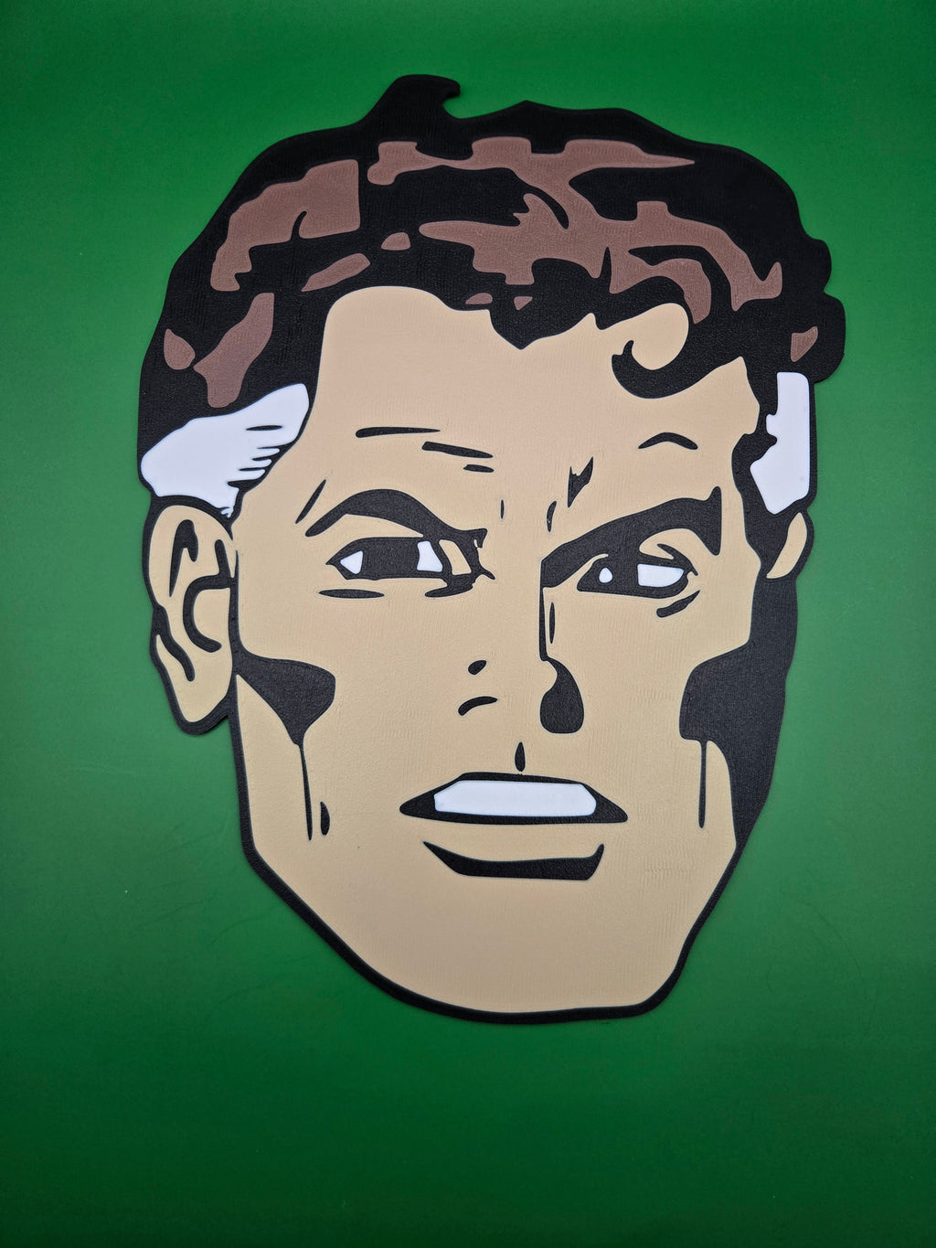 3D Printed F4 Comic Character Head Wall Art