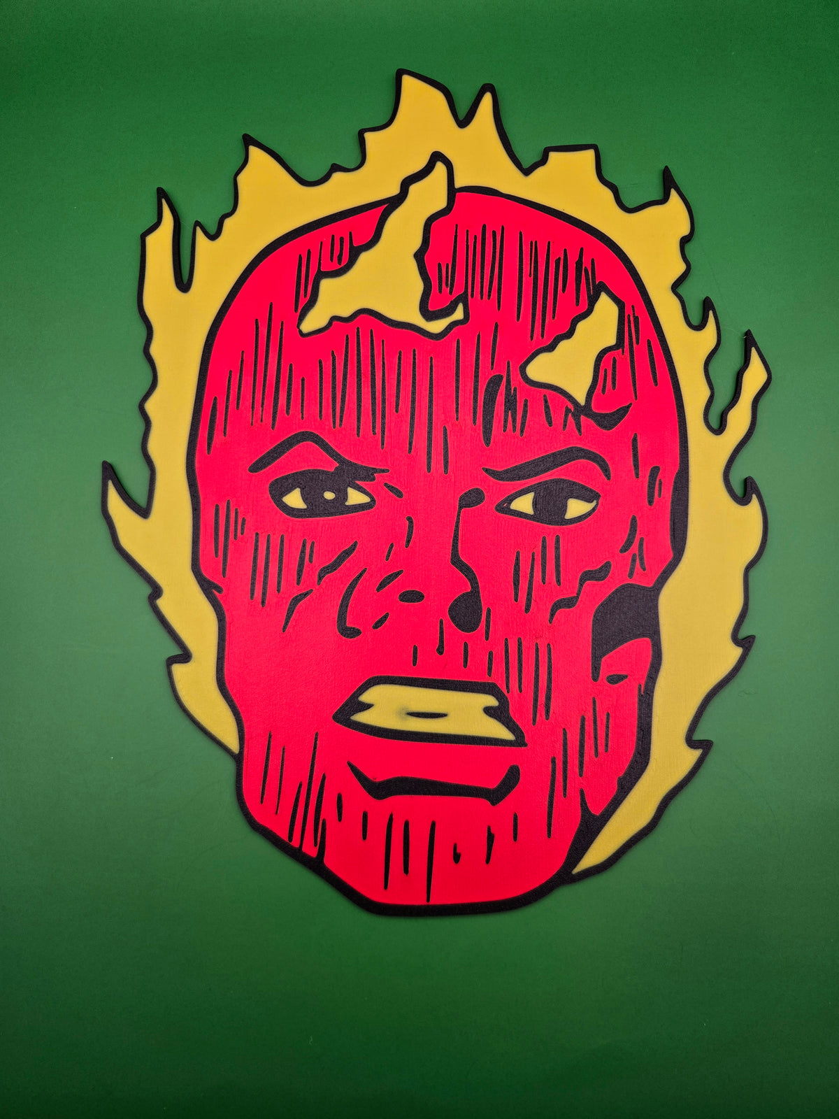 3D Printed F4 Comic Character Head Wall Art