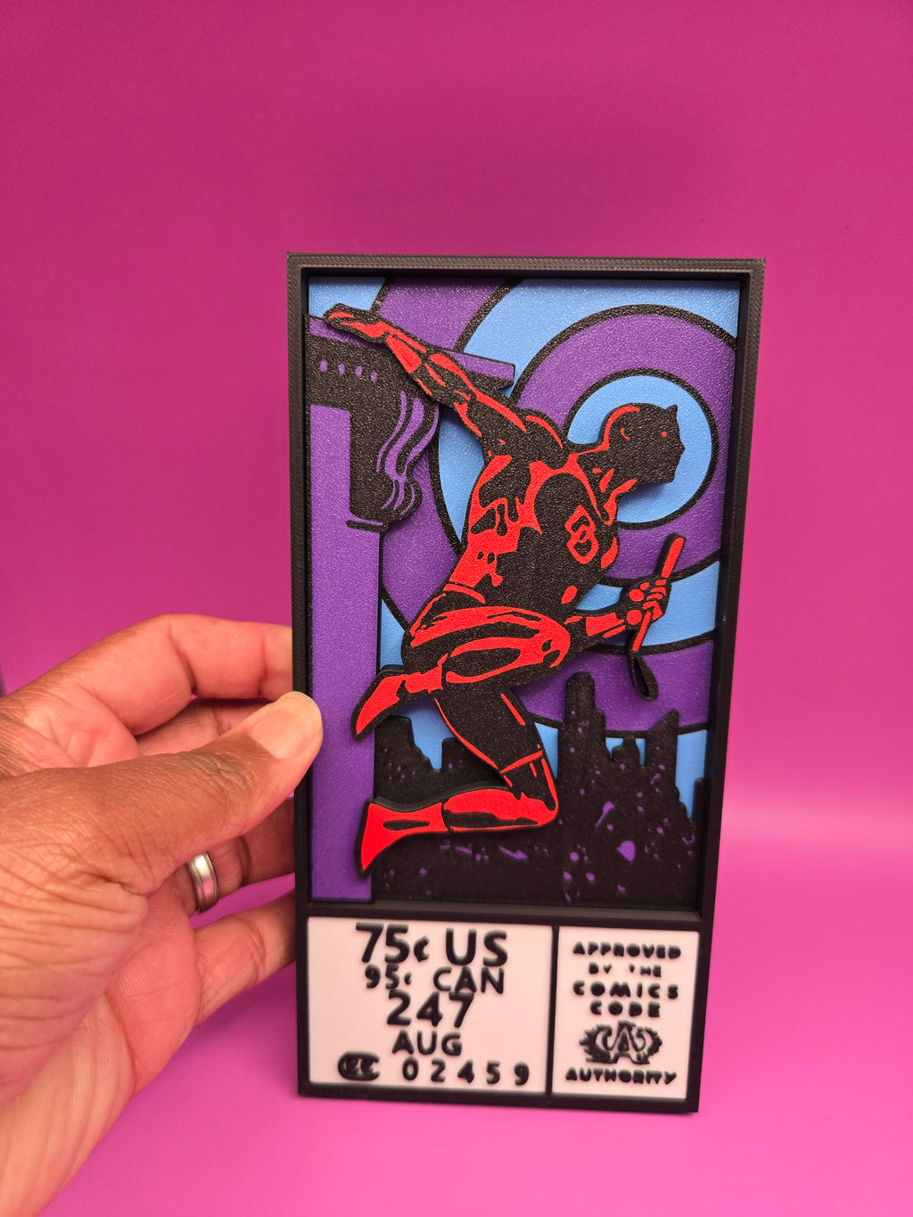 Hanging Daredevil Comic Corner Box