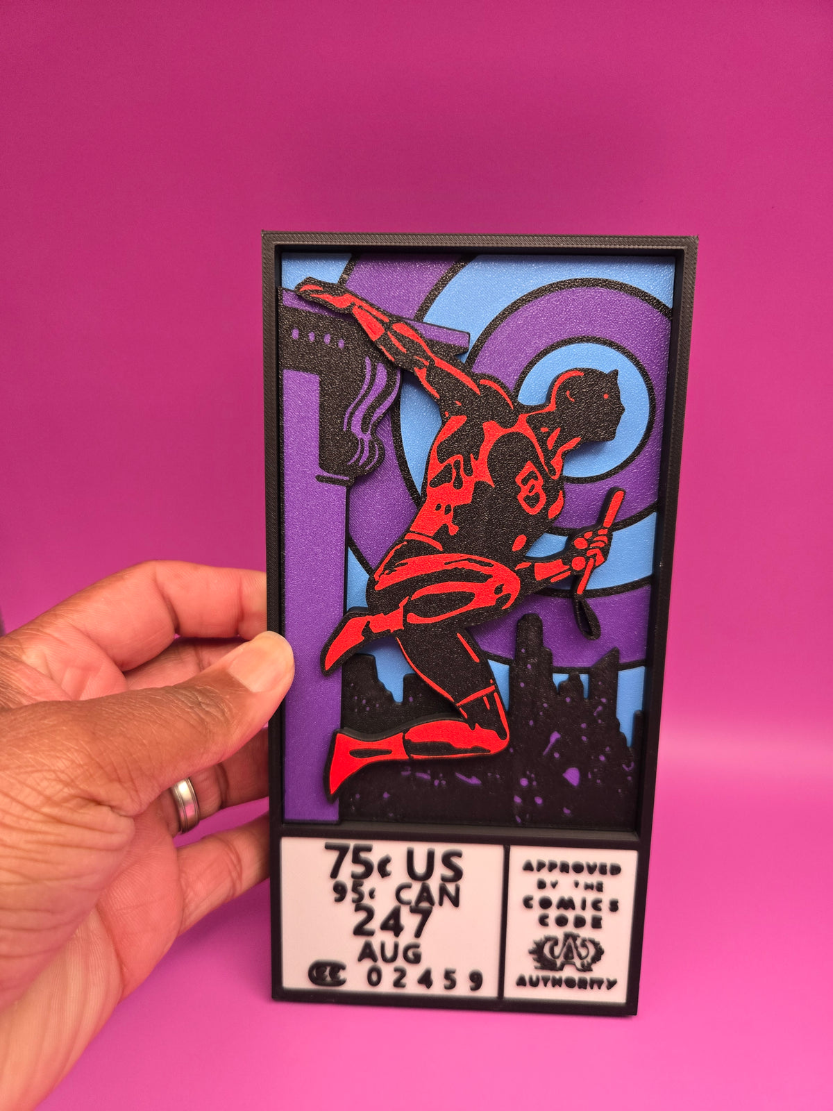 Hanging Daredevil Comic Corner Box