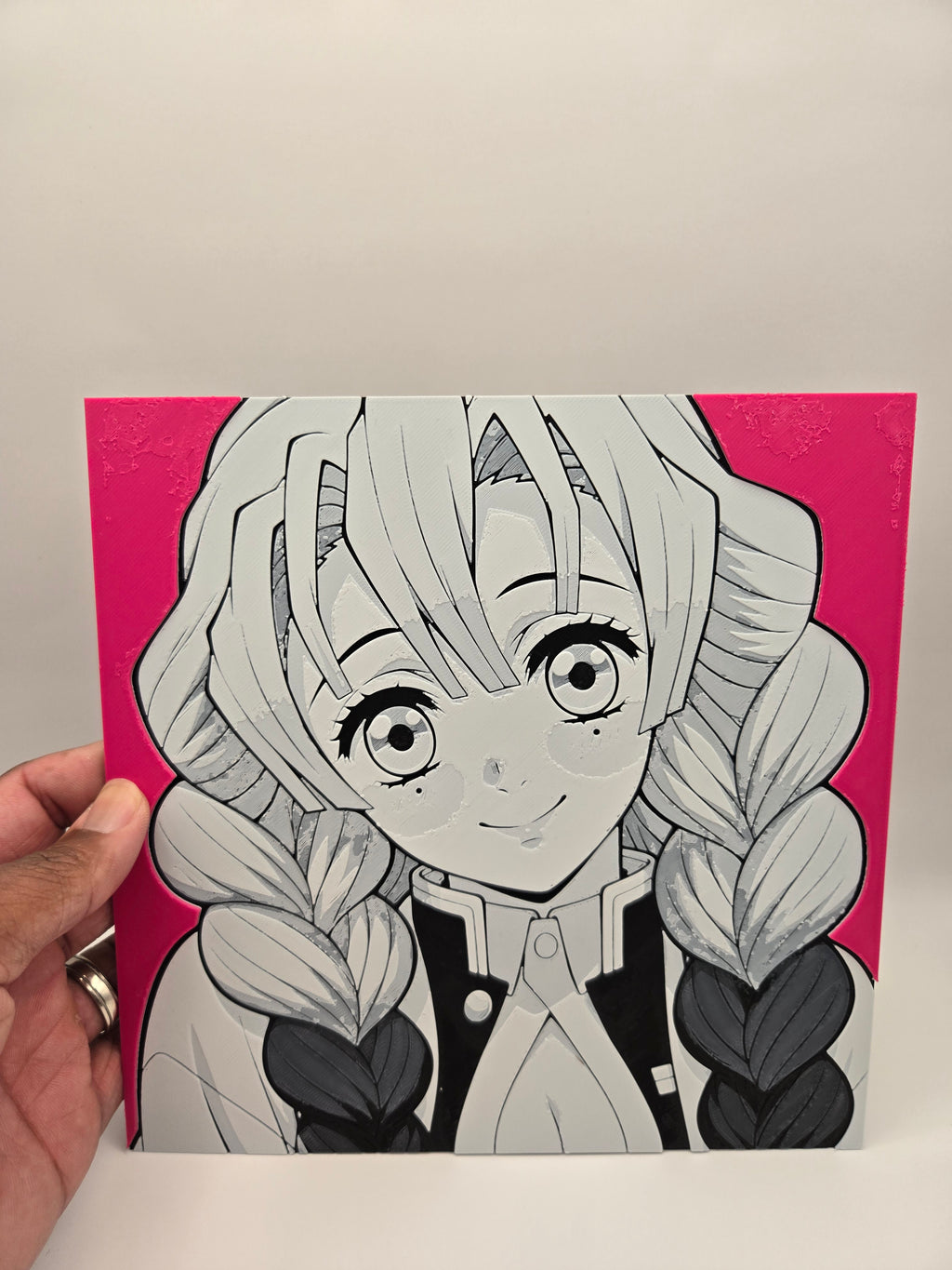 Mitsuri Demon Slayer HueForge 3D Printed Wall Art