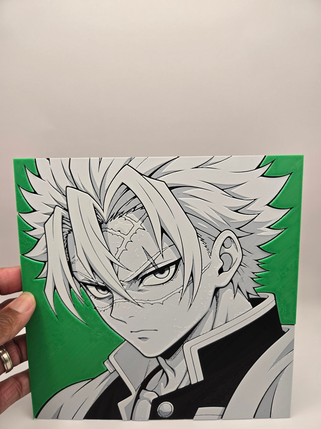 Sanemi Demon Slayer HueForge 3D Printed Wall Art