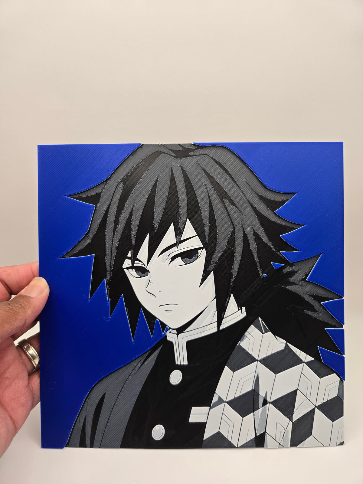 Giyu Demon Slayer HueForge 3D Printed Wall Art