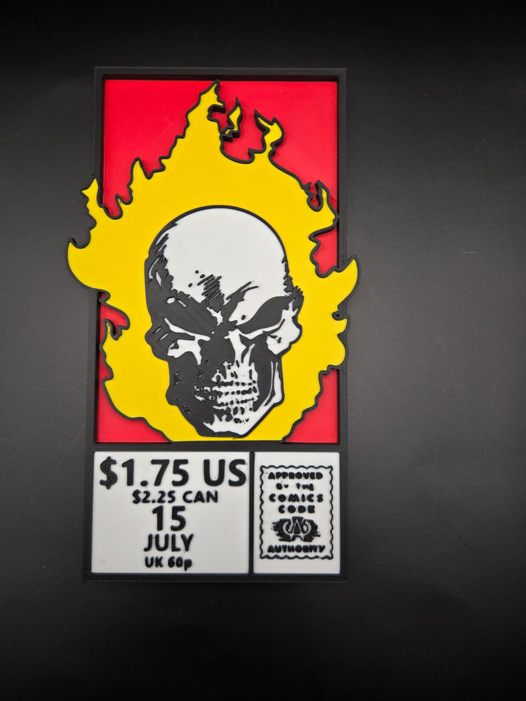 Ghost Rider Head Comic Corner Box
