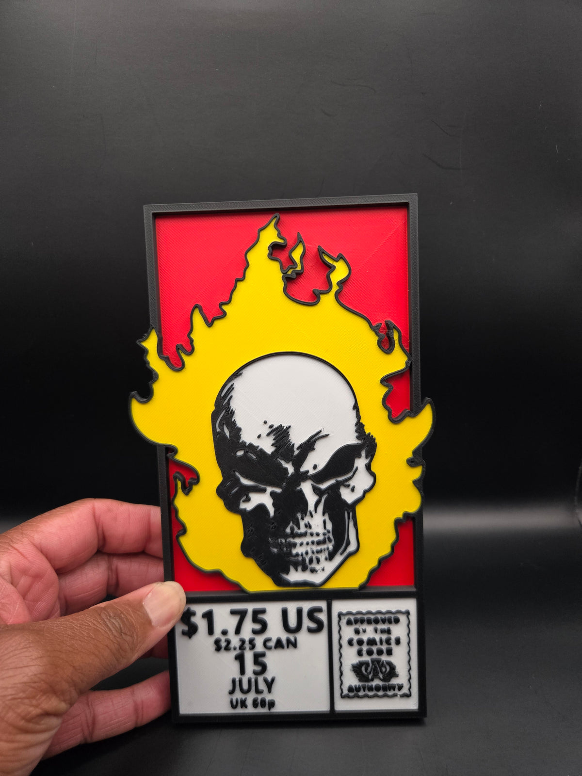 Ghost Rider Head Comic Corner Box