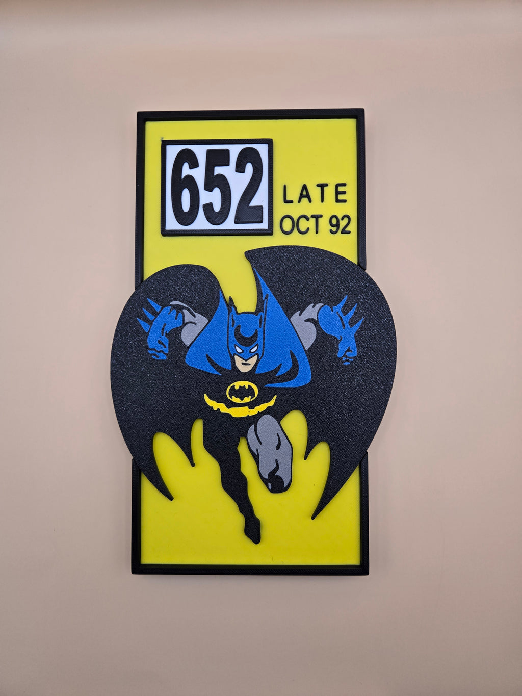 Batman Comic Corner Box – 3D Printed Wall Art