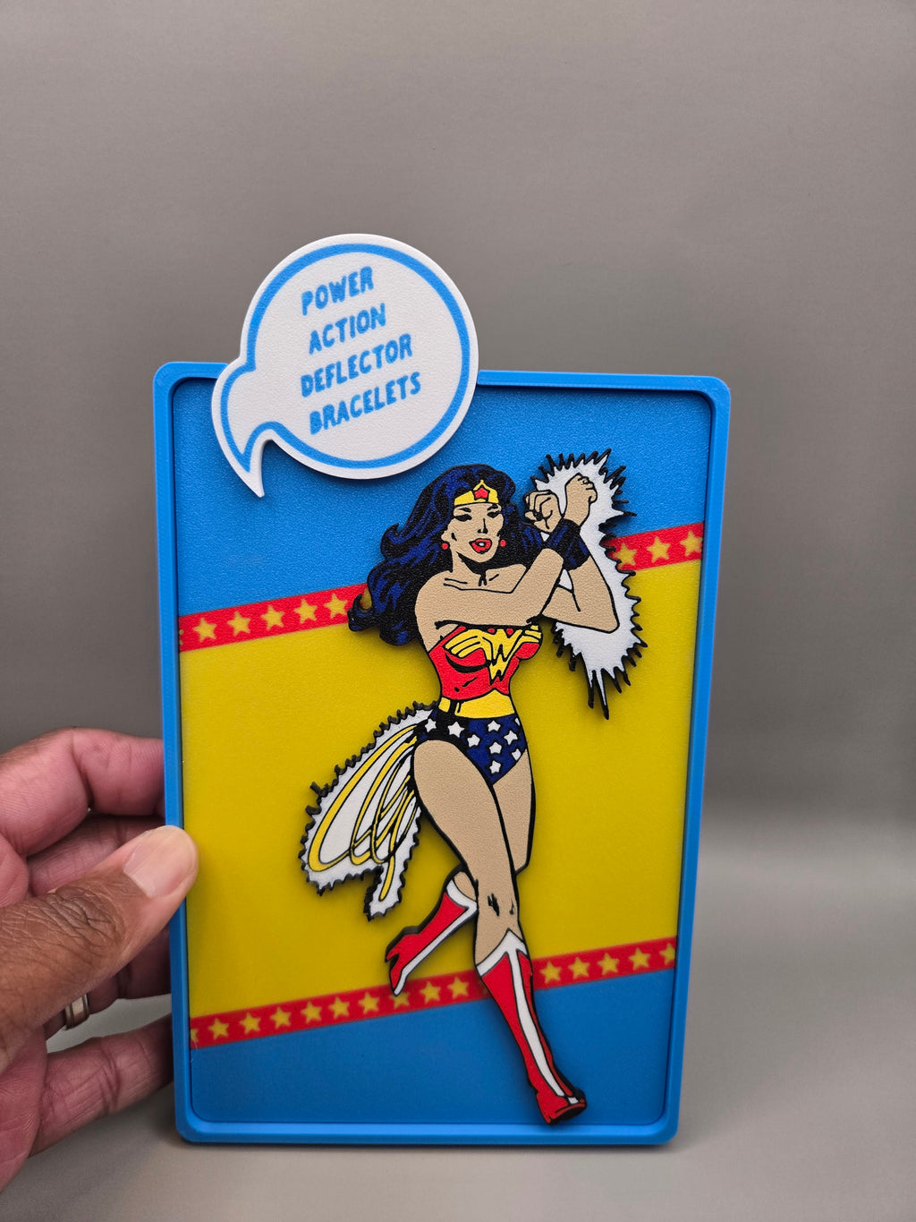 Wonder Woman Comic Corner Box – 3D Printed DC Wall Art