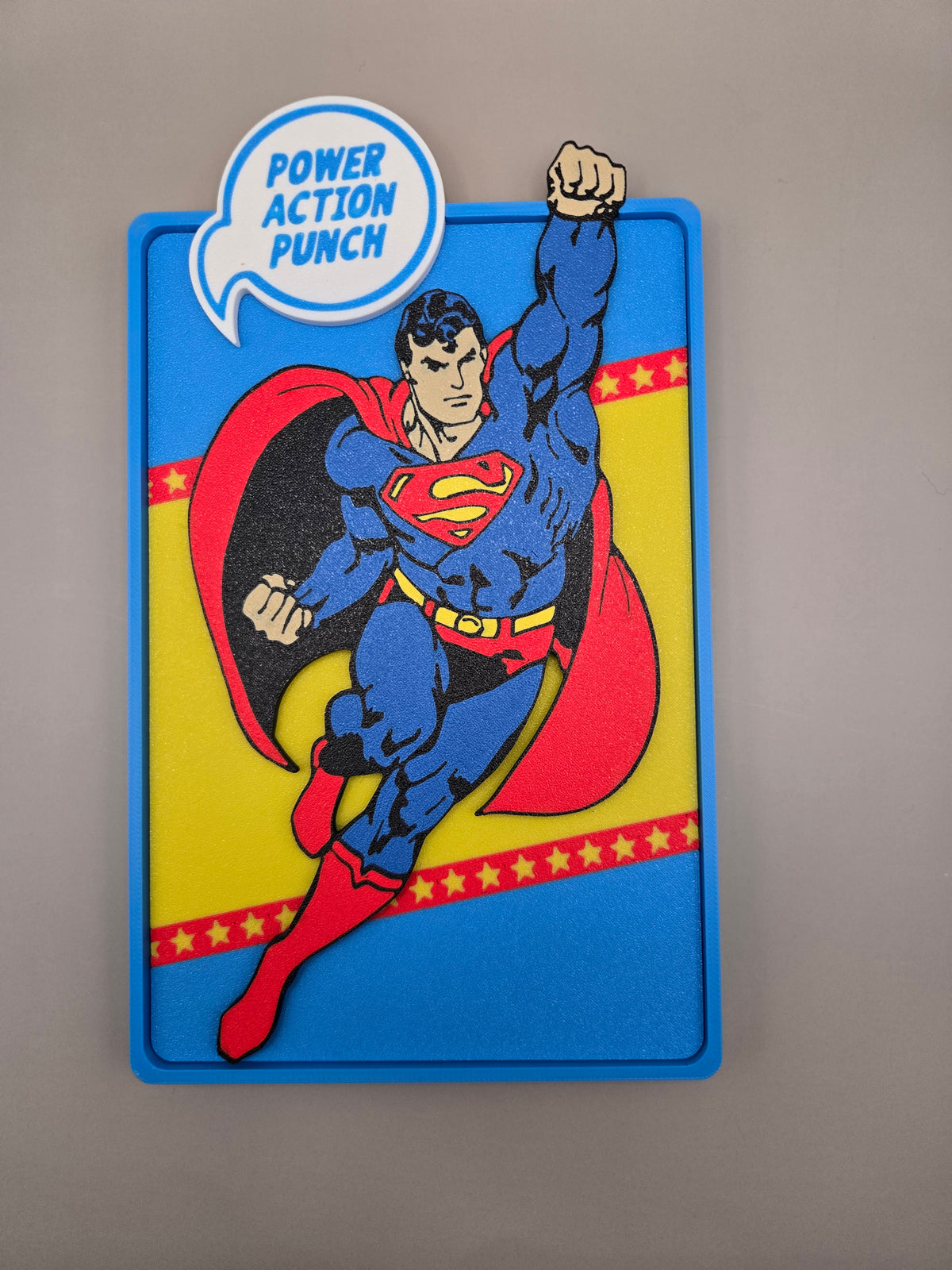Superman Comic Corner Box – 3D Printed DC Wall Art