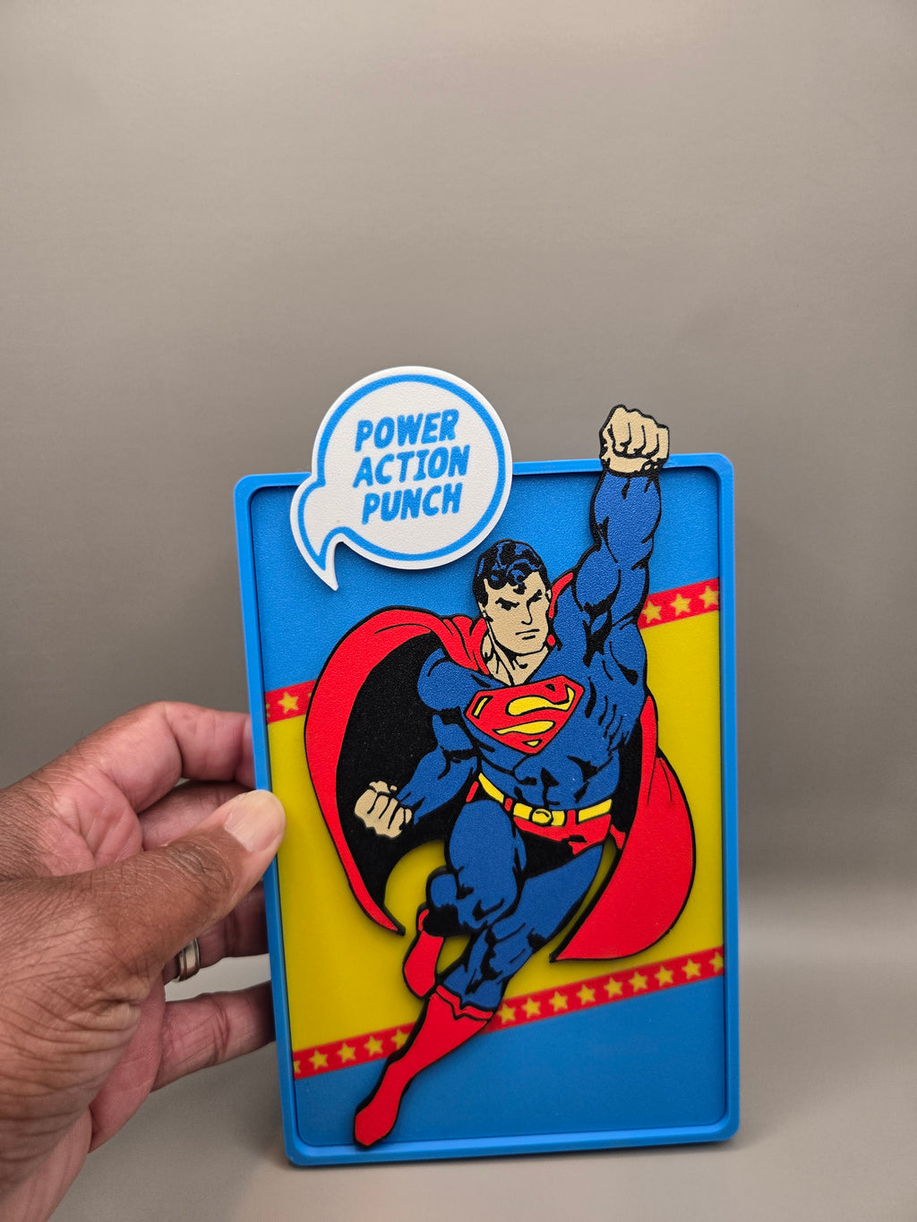 Superman Comic Corner Box – 3D Printed DC Wall Art