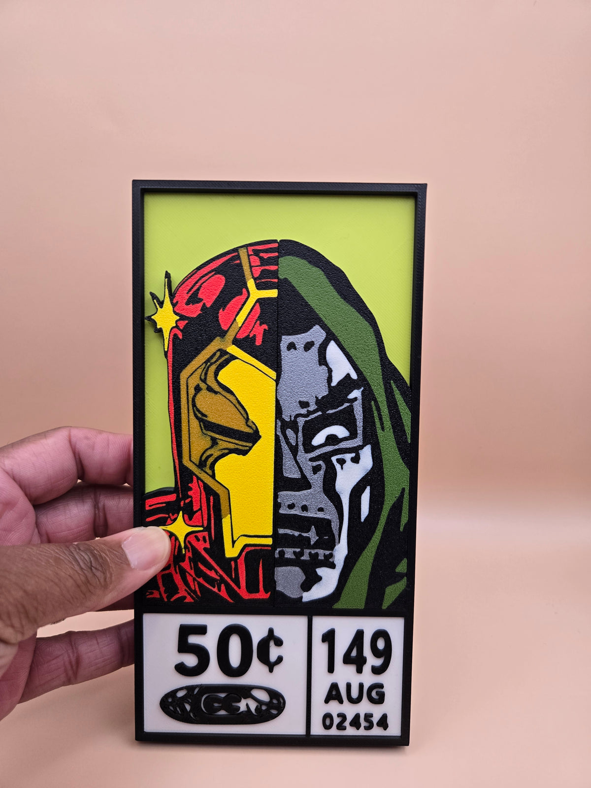 Iron Man / Dr Doom Comic Corner Box – 3D Printed Marvel Wall Art