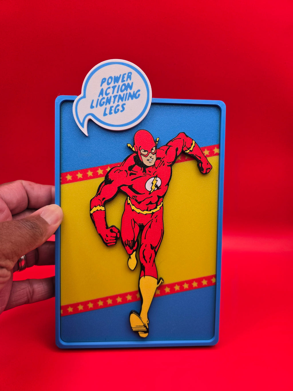 The Flash Comic Corner Box – 3D Printed DC Wall Art