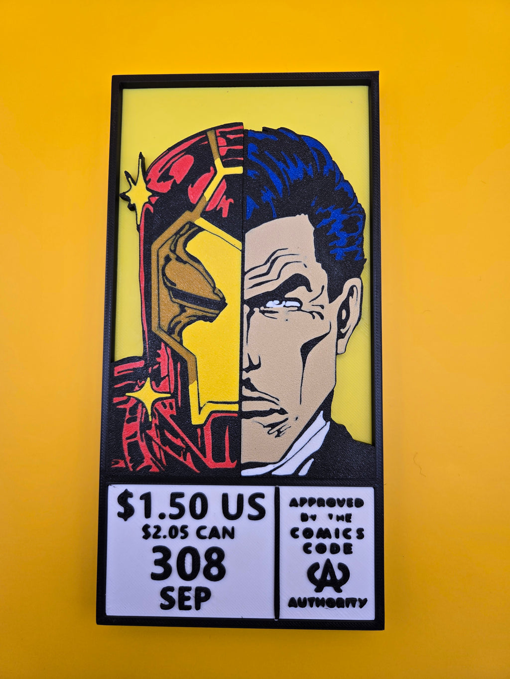 Iron Man / Tony Stark Comic Corner Box – 3D Printed Marvel Wall Art