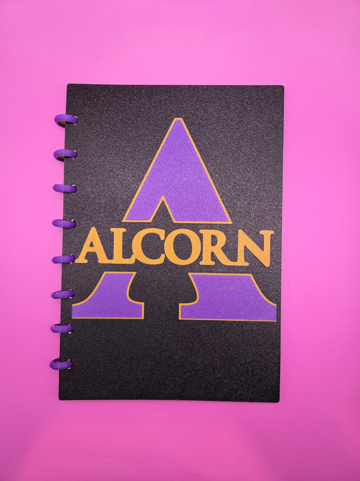 Alcorn State Inspired 3D Printed Notebook – Purple & Gold Braves Journal
