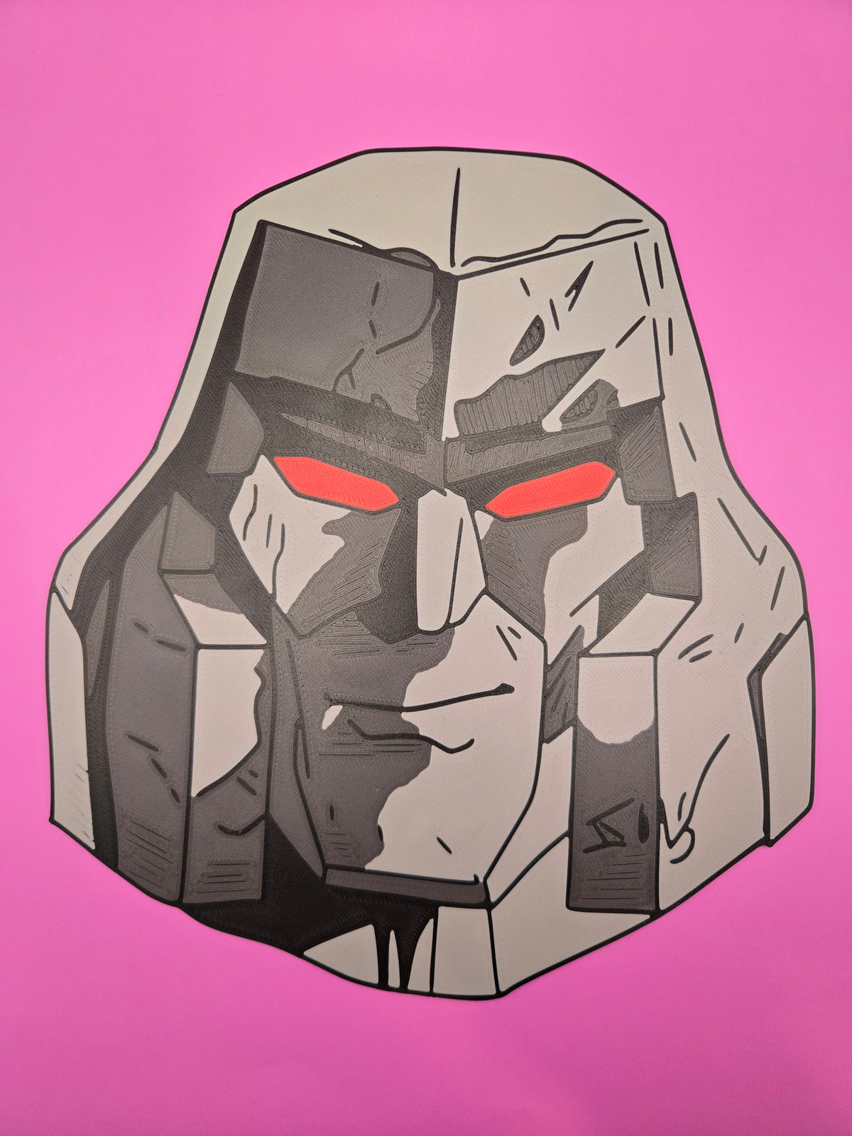 Megatron Giant Head Wall Art | 3D Printed Decepticons