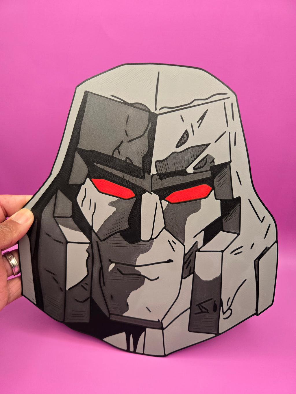 Megatron Giant Head Wall Art | 3D Printed Decepticons
