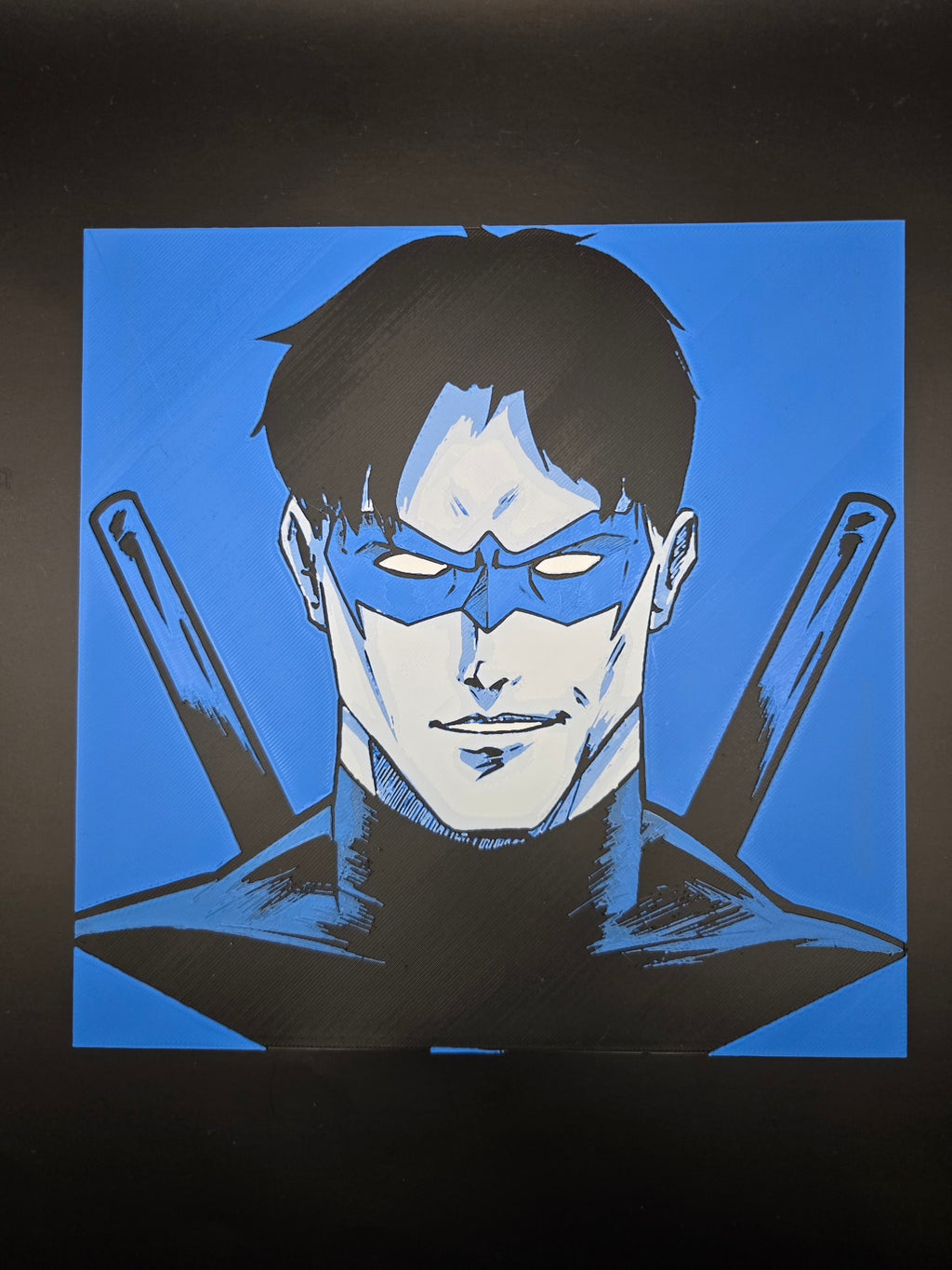 Nightwing Hueforge Art | 3D Printed DC Comic Wall Art