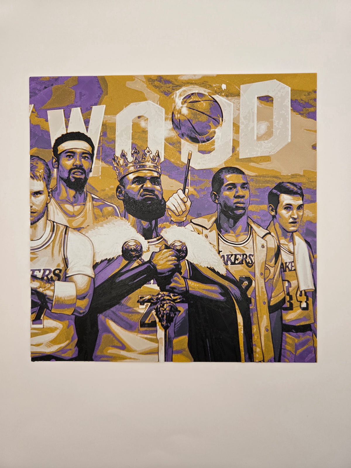 Lakers Legends – Past & Present Version 2 | HueForge 3D Printed Wall Art