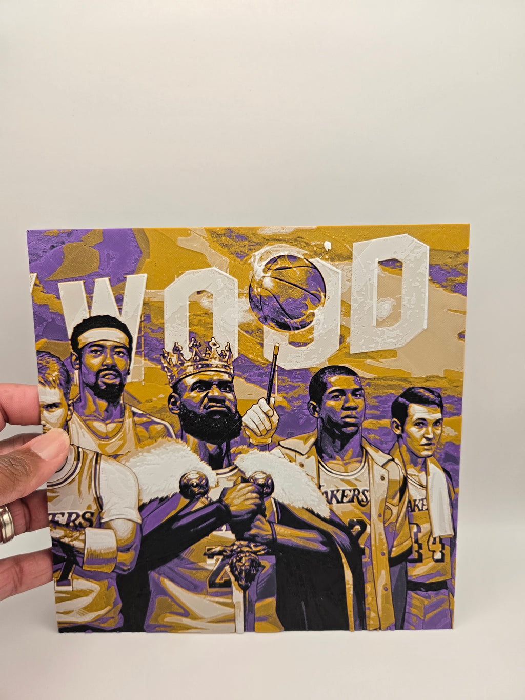 Lakers Legends – Past & Present Version 2 | HueForge 3D Printed Wall Art