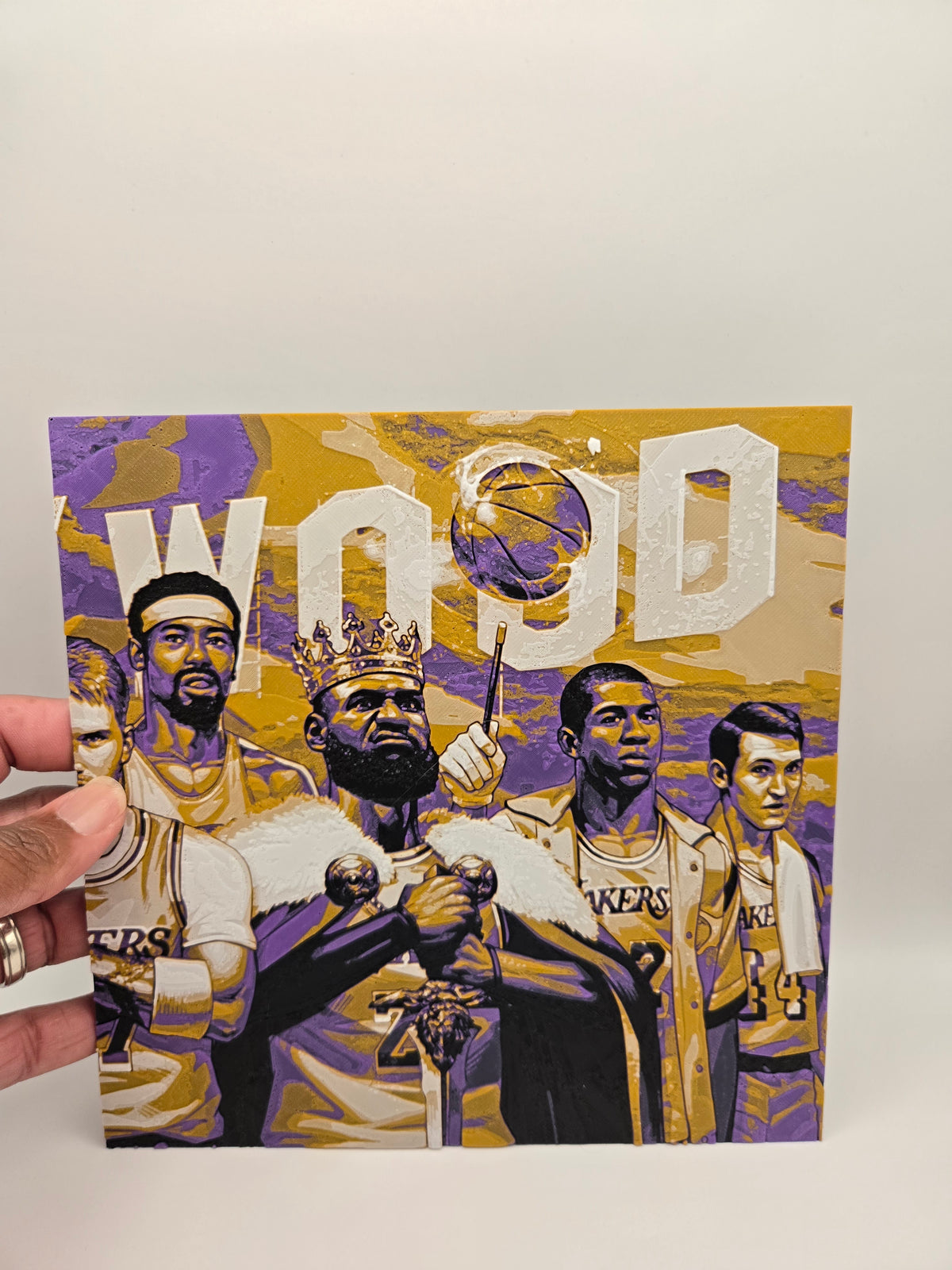 Lakers Legends – Past & Present Version 2 | HueForge 3D Printed Wall Art