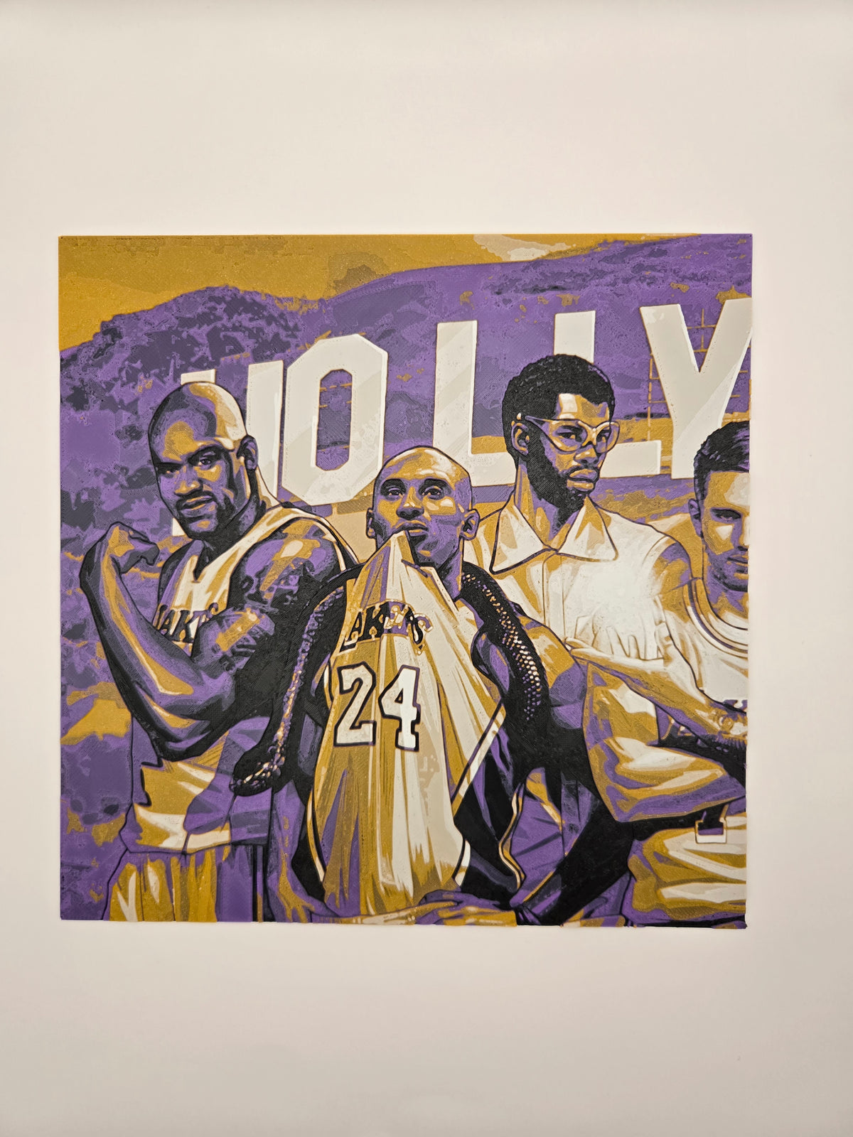 Lakers Legends – Past & Present Version 1 | HueForge 3D Printed Wall Art