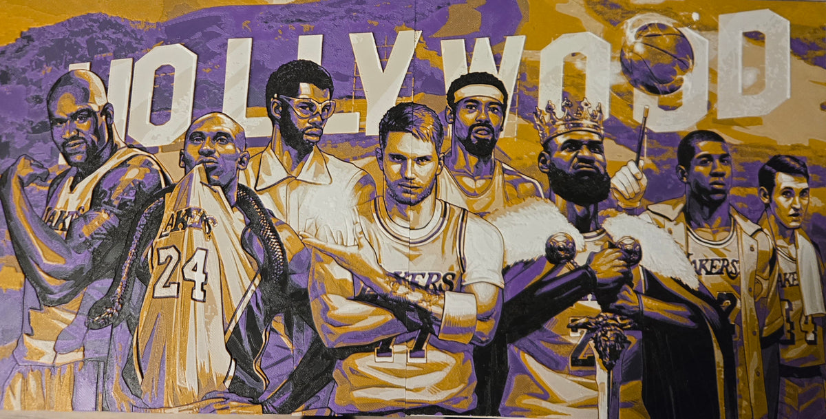 Lakers Legends – Past & Present | Complete 2-Piece HueForge Wall Art Collection