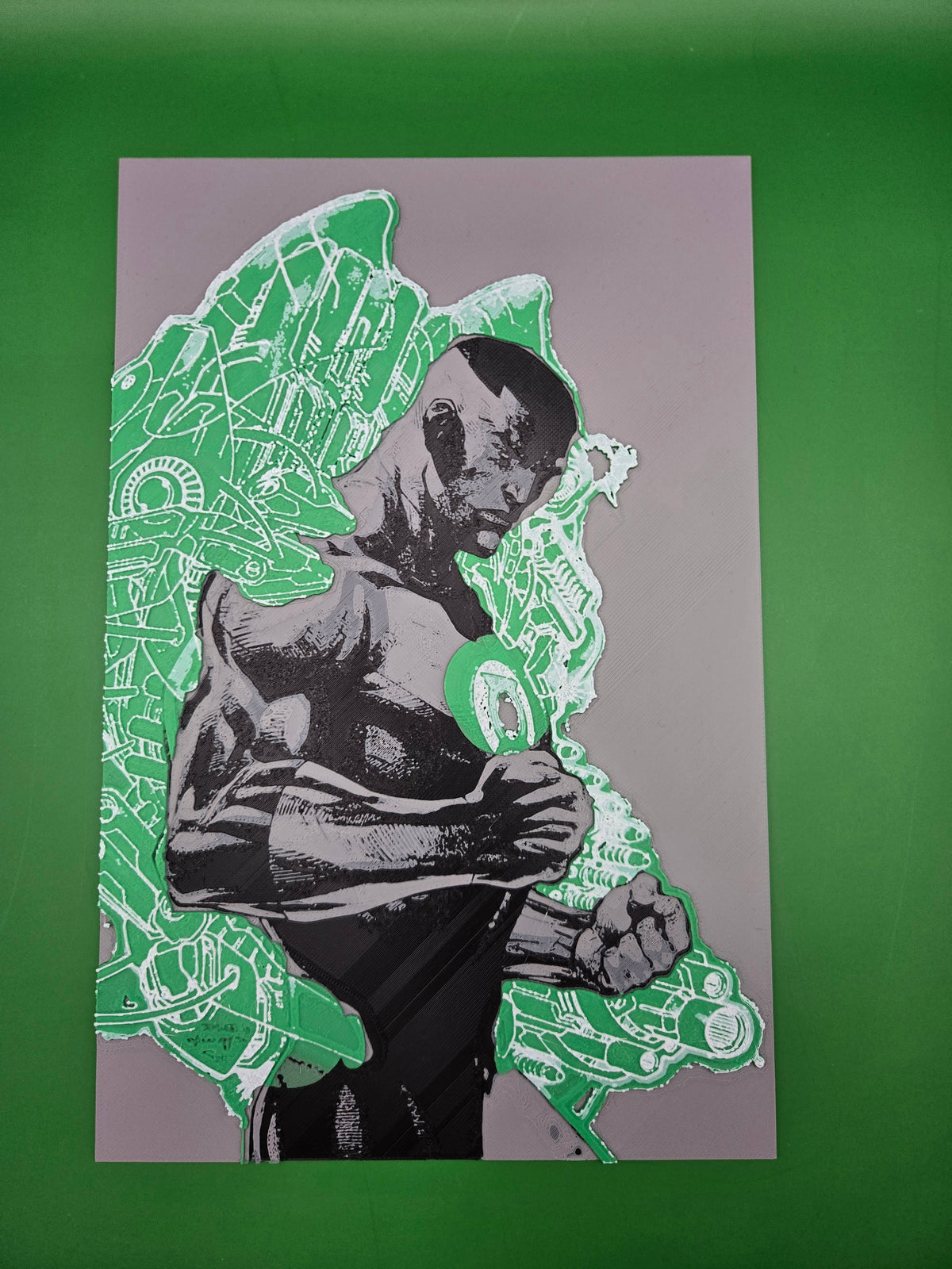 John Stewart Green Lantern HueForge Art | 3D Wall Decor