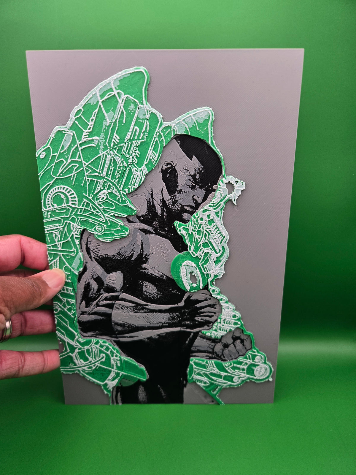John Stewart Green Lantern HueForge Art | 3D Wall Decor