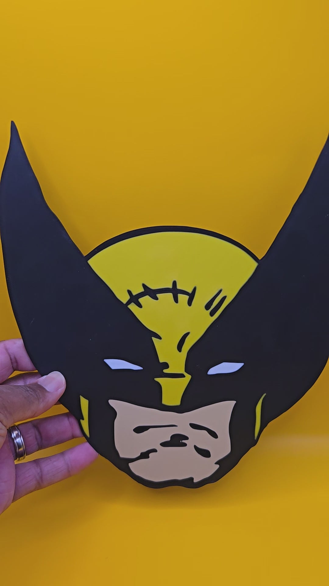 Wolverine Giant Head 3D Printed Wall Art