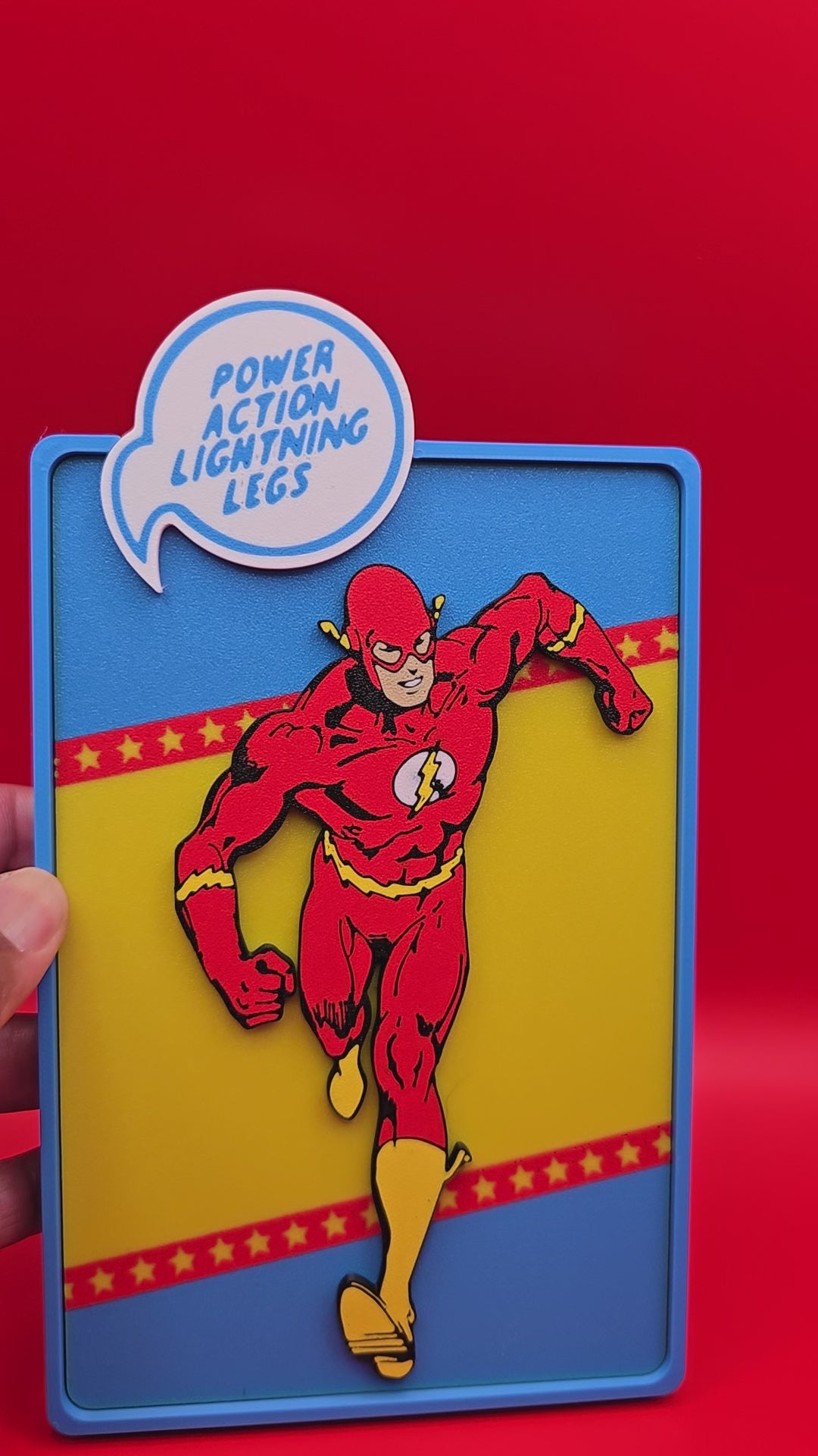 The Flash Comic Corner Box – 3D Printed DC Wall Art
