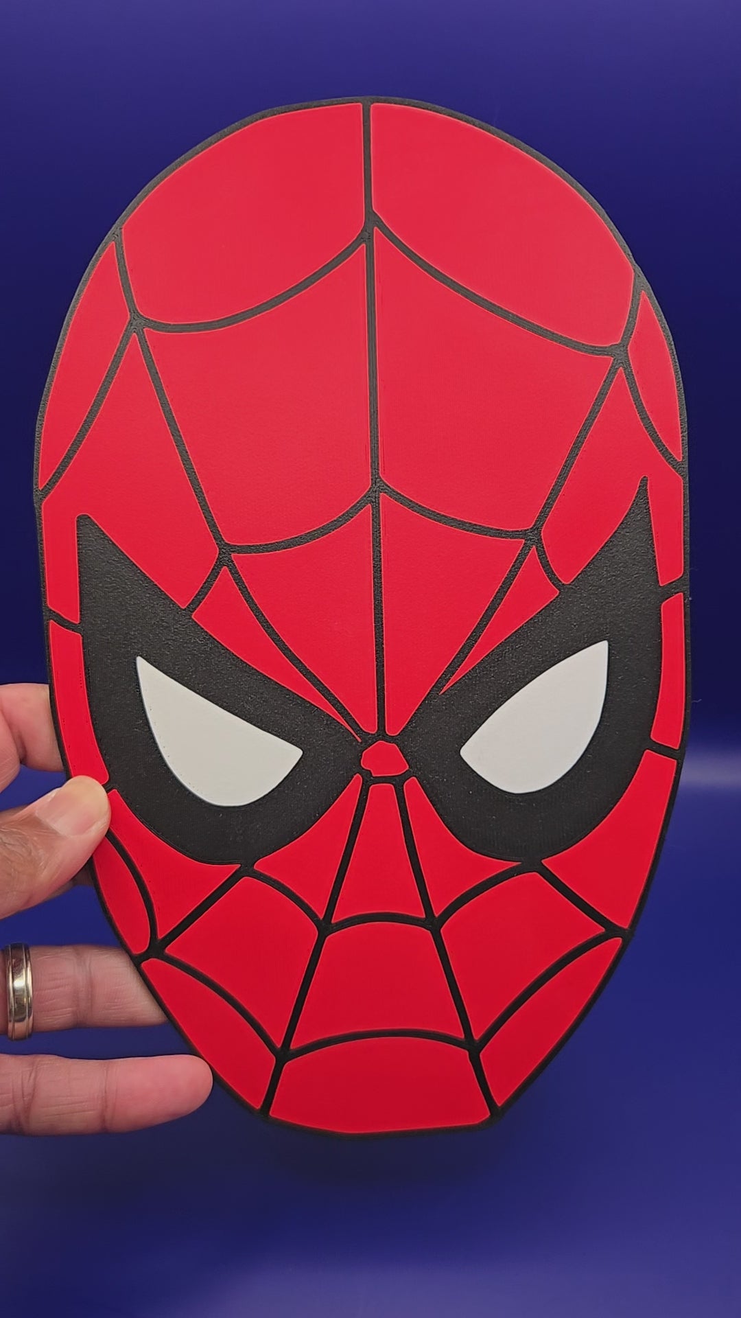 Spider-Man Giant Head 3D Printed Wall Art