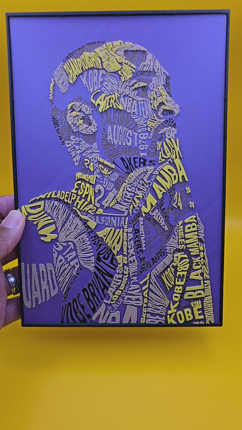 Kobe Bryant HueForge Art – 3D Printed Tribute