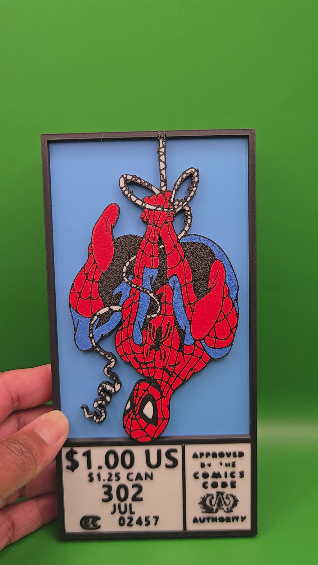 Hanging Spidey Comic Cover Box