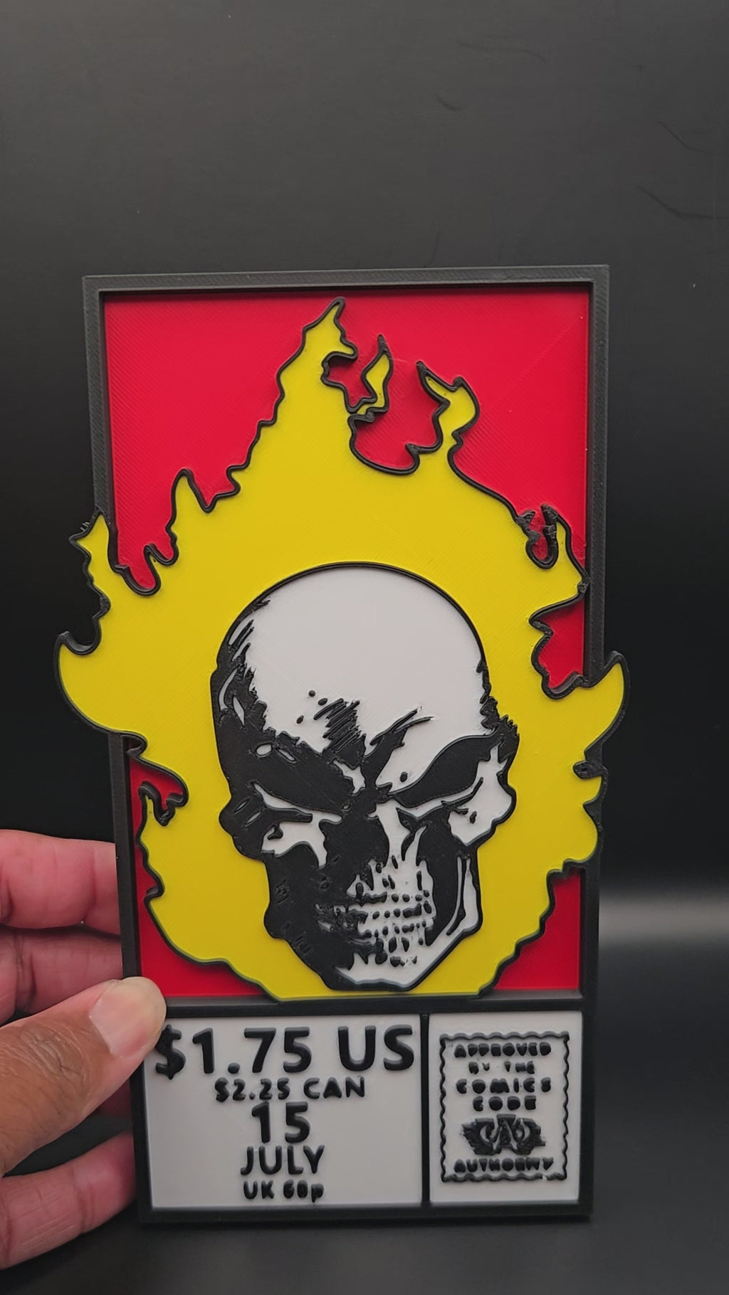 Ghost Rider Head Comic Corner Box