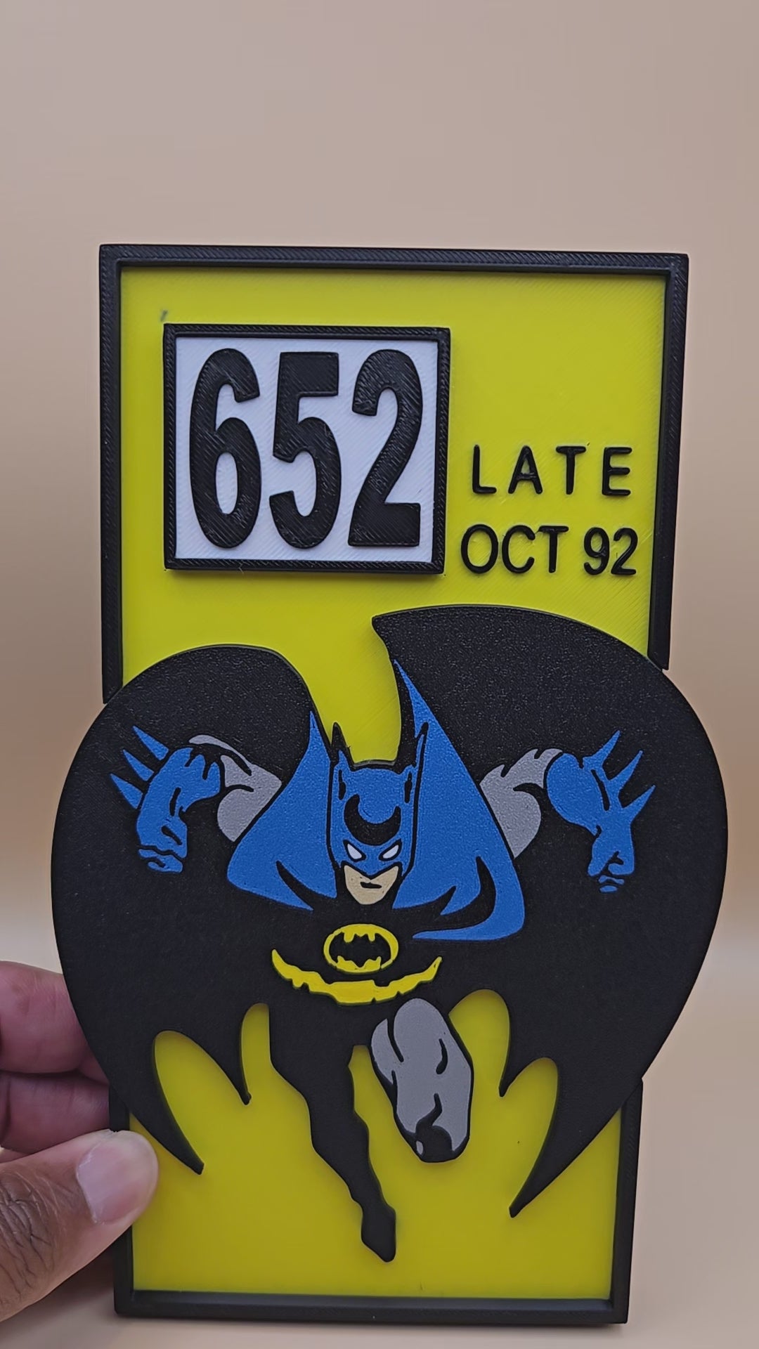 Batman Comic Corner Box – 3D Printed Wall Art