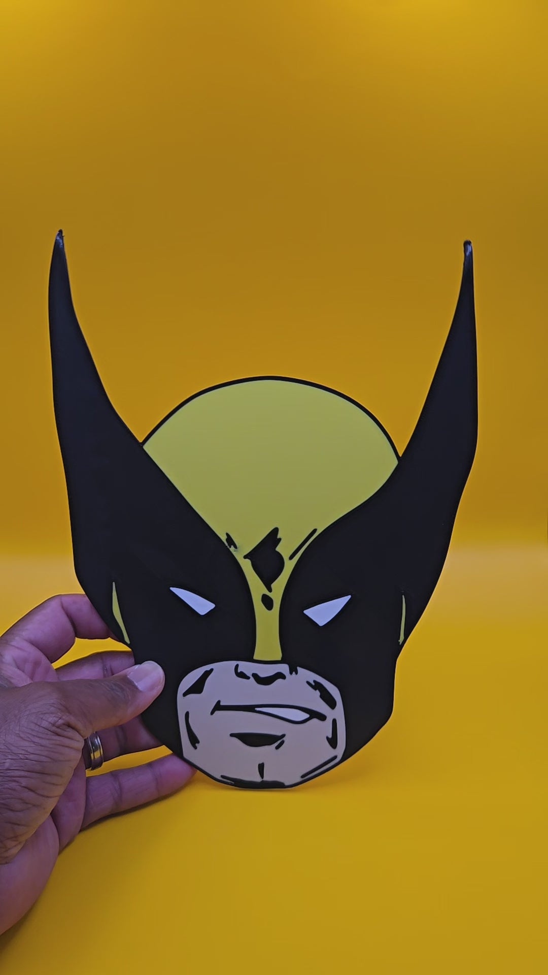 Wolverine Giant Head 3D Printed Wall Art