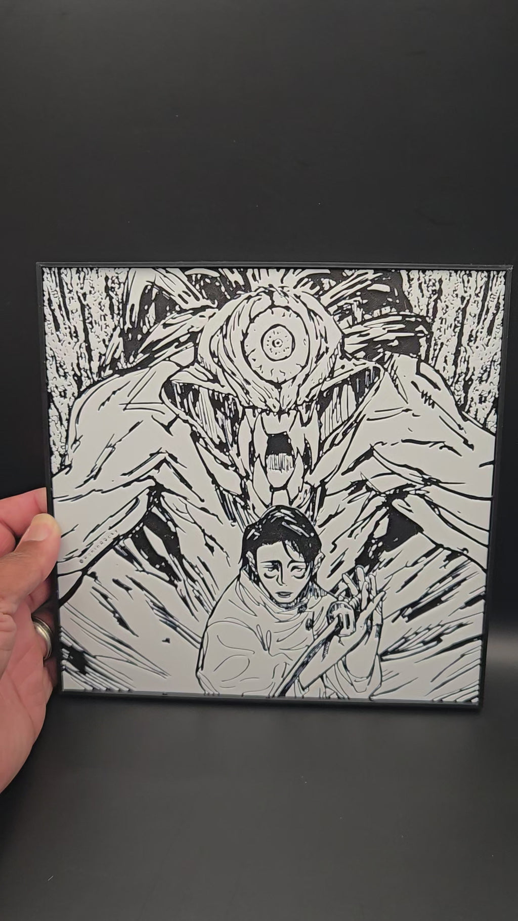 Yuta Okkotsu & Rika Jujutsu Kaisen HueForge 3D Printed Wall Art