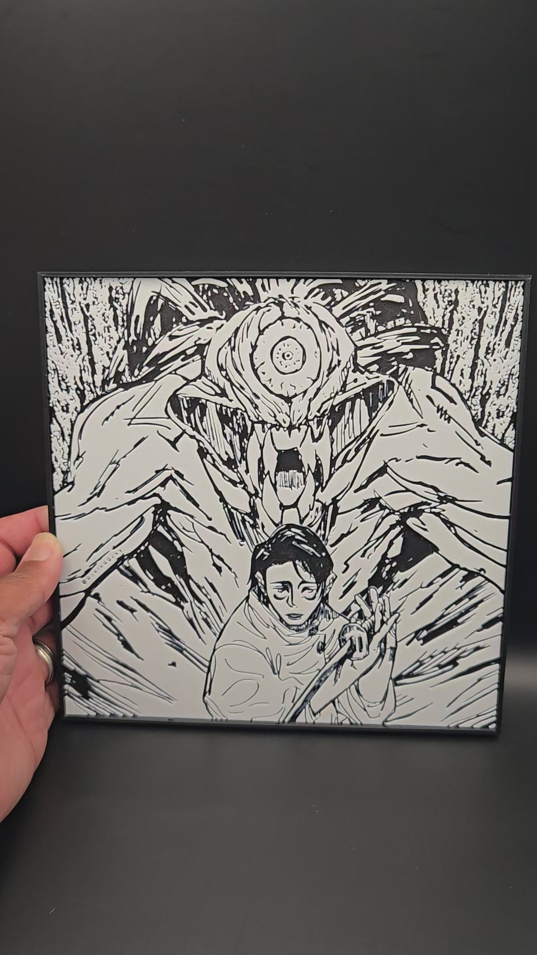 Yuta Okkotsu & Rika Jujutsu Kaisen HueForge 3D Printed Wall Art